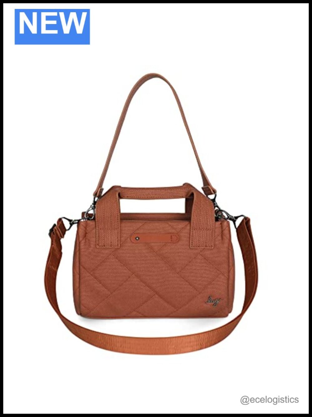 Lug Jitterbug Matte Luxe Crossbody Bag Vegan Leather Organized Tote